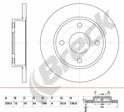 Breck BR 024 SA100 - Disque de frein cwaw.fr