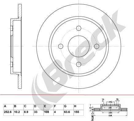 Breck BR 020 SA100 - Disque de frein cwaw.fr