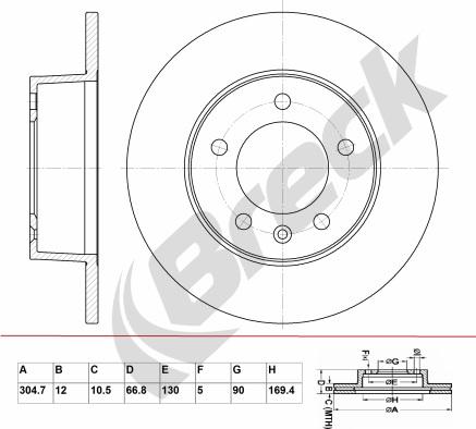 Breck BR 021 SA100 - Disque de frein cwaw.fr