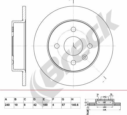 Breck BR 028 SA100 - Disque de frein cwaw.fr