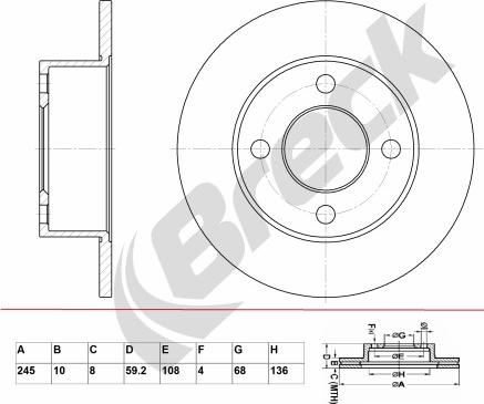 Breck BR 023 SA100 - Disque de frein cwaw.fr