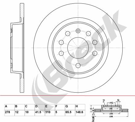 Breck BR 027 SA100 - Disque de frein cwaw.fr