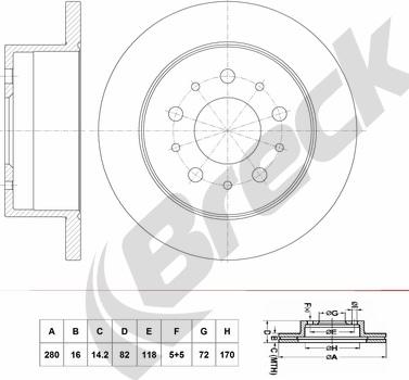 Breck BR 075 SA100 - Disque de frein cwaw.fr