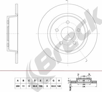 Breck BR 072 SA100 - Disque de frein cwaw.fr