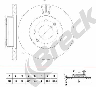 Breck BR 391 VA100 - Disque de frein cwaw.fr