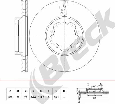 Breck BR 393 VA100 - Disque de frein cwaw.fr