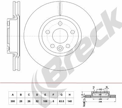 Breck BR 392 VA100 - Disque de frein cwaw.fr