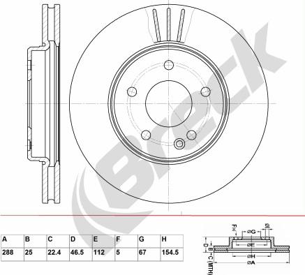 Breck BR 349 VA100 - Disque de frein cwaw.fr