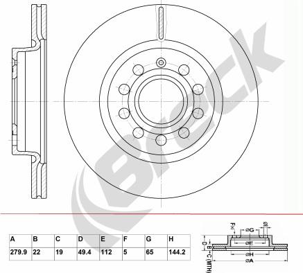 Breck BR 344 VA100 - Disque de frein cwaw.fr