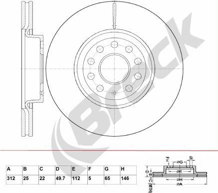 Breck BR 346 VA100 - Disque de frein cwaw.fr