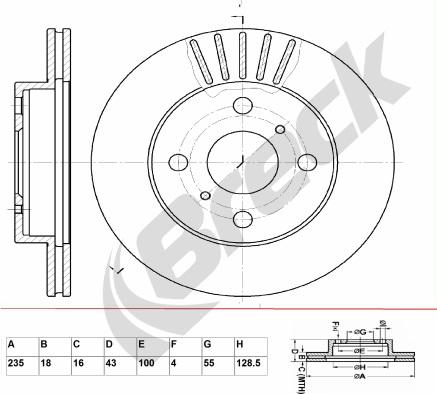 Breck BR 340 VA100 - Disque de frein cwaw.fr