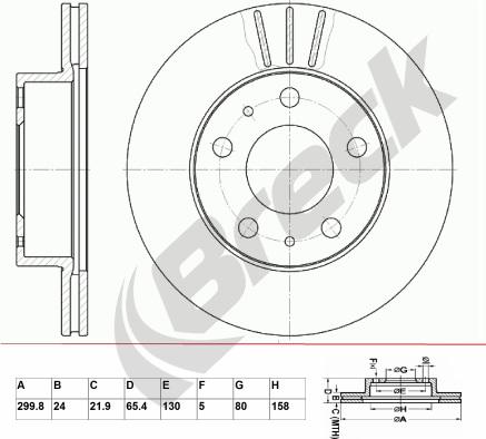 Breck BR 348 VA100 - Disque de frein cwaw.fr