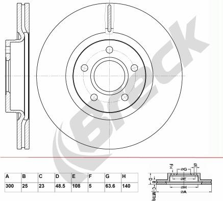 Breck BR 355 VA100 - Disque de frein cwaw.fr