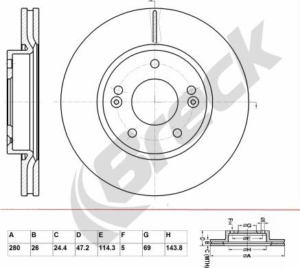 Breck BR 356 VA100 - Disque de frein cwaw.fr