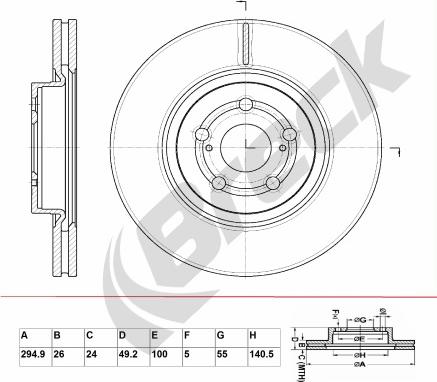 Breck BR 357 VA100 - Disque de frein cwaw.fr