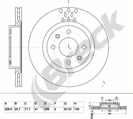 Breck BR 304 VA100 - Disque de frein cwaw.fr