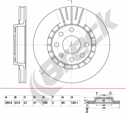 Breck BR 305 VA100 - Disque de frein cwaw.fr