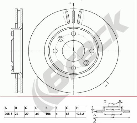 Breck BR 301 VA100 - Disque de frein cwaw.fr