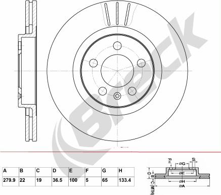 Breck BR 303 VA100 - Disque de frein cwaw.fr