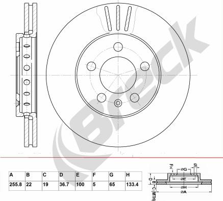 Breck BR 302 VA100 - Disque de frein cwaw.fr