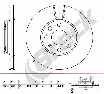 Breck BR 307 VA100 - Disque de frein cwaw.fr