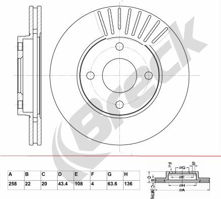 Breck BR 319 VA100 - Disque de frein cwaw.fr