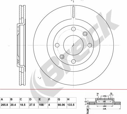 Breck BR 314 VA100 - Disque de frein cwaw.fr