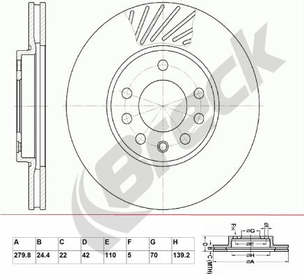 Breck BR 310 VA100 - Disque de frein cwaw.fr