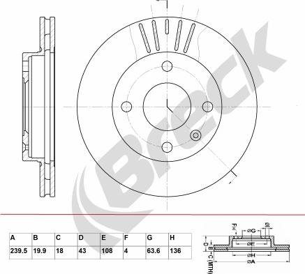 Breck BR 318 VA100 - Disque de frein cwaw.fr