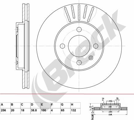 Breck BR 313 VA100 - Disque de frein cwaw.fr