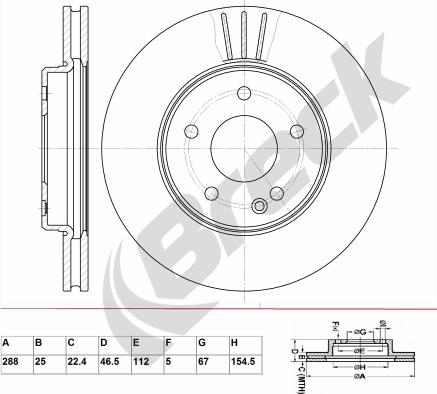 Breck BR 312 VA100 - Disque de frein cwaw.fr