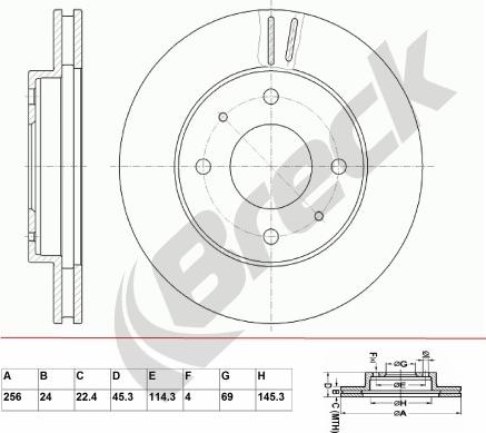 Breck BR 380 VA100 - Disque de frein cwaw.fr