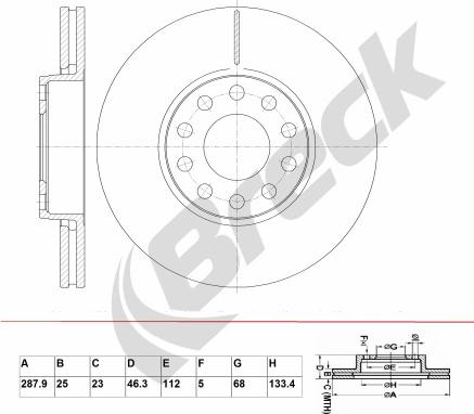 Breck BR 336 VA100 - Disque de frein cwaw.fr