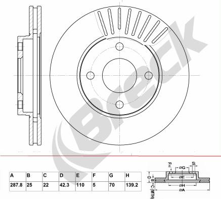 Breck BR 338 VA100 - Disque de frein cwaw.fr