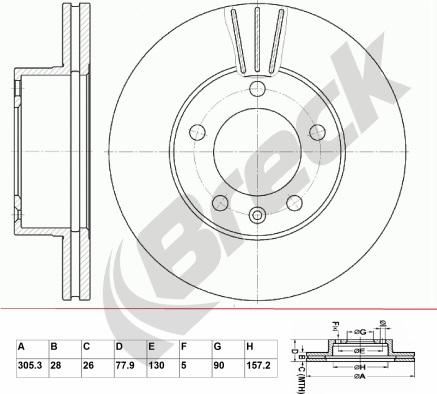 Breck BR 337 VA100 - Disque de frein cwaw.fr