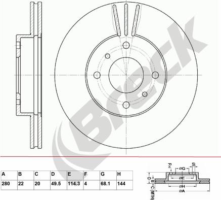 Breck BR 329 VA100 - Disque de frein cwaw.fr