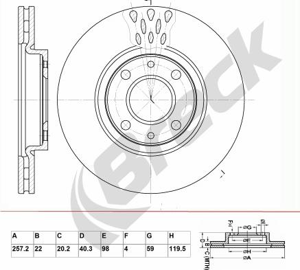 Breck BR 326 VA100 - Disque de frein cwaw.fr