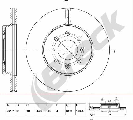 Breck BR 320 VA100 - Disque de frein cwaw.fr