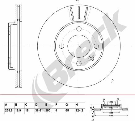 Breck BR 321 VA100 - Disque de frein cwaw.fr