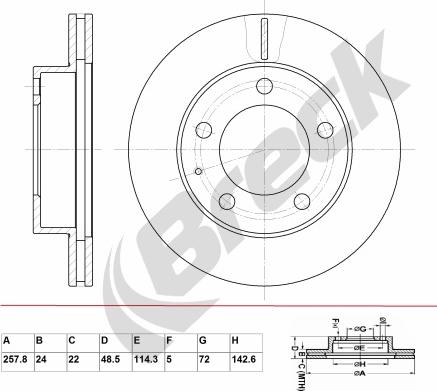 Breck BR 328 VA100 - Disque de frein cwaw.fr