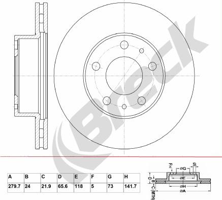 Breck BR 323 VA100 - Disque de frein cwaw.fr