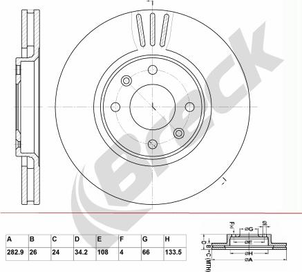 Breck BR 322 VA100 - Disque de frein cwaw.fr