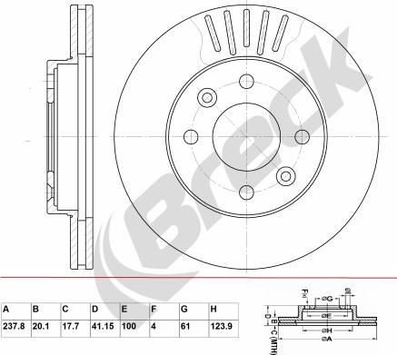 Breck BR 327 VA100 - Disque de frein cwaw.fr