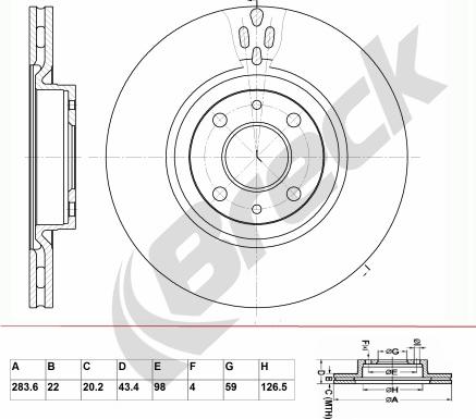 Breck BR 376 VA100 - Disque de frein cwaw.fr