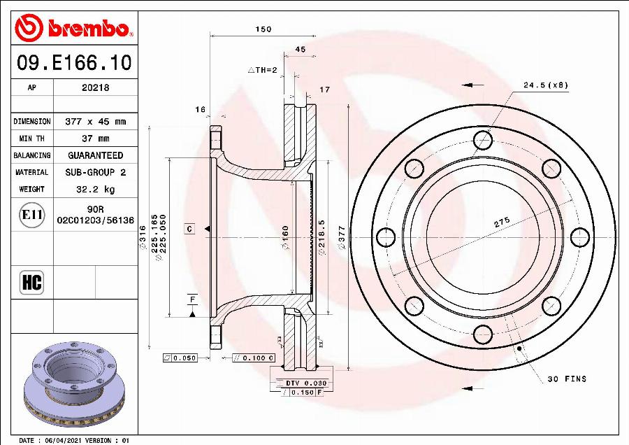 Breco BS 9547 - Disque de frein cwaw.fr