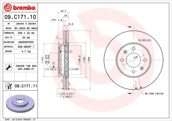 Breco BS 9054 - Disque de frein cwaw.fr