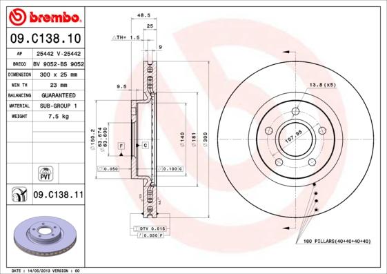 Breco BS 9052 - Disque de frein cwaw.fr