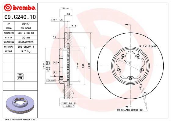 Breco BS 9087 - Disque de frein cwaw.fr