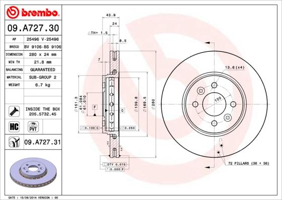 Breco BS 9106 - Disque de frein cwaw.fr