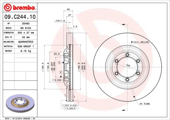 Breco BS 9103 - Disque de frein cwaw.fr